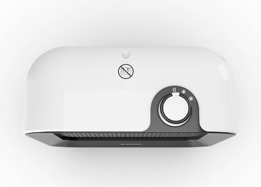 Інфрачервоний обігрівач з кварцовими лампами, до 800 Вт, миттєвий та рівномірний нагрів, захист від перекидання, тонкий дизайн з ручкою для перенесення, чорний Quarzia Slim Black