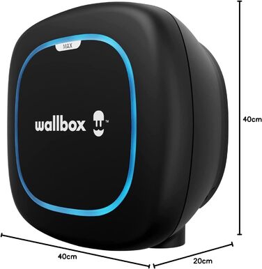 Зарядний пристрій для електромобілів (11 кВт, тип 2, Wi-Fi, Bluetooth, OCPP, внутрішній/зовнішній, 7м, проста установка), чорний