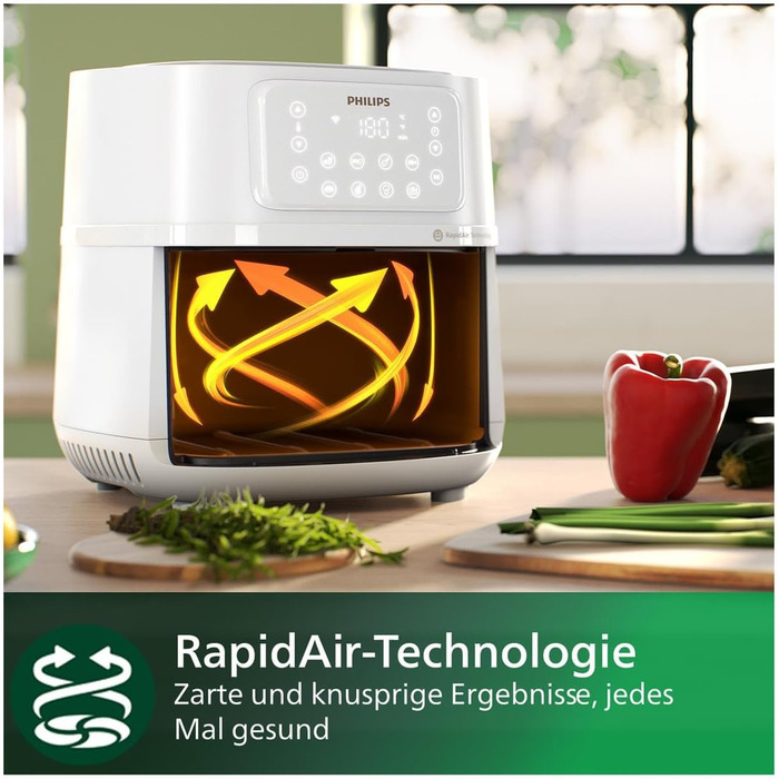 Фритюрниця Philips 5000 серії XXL, 7,2 л (1,4 кг) - 6 порцій, фритюрниця 16 в 1, підключення до Wi-Fi, на 90 менше жиру завдяки те