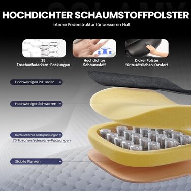 Крісло керівника COLAMY XXL 181 кг - Офісне крісло зі шкіри з високою спинкою, регульованими підлокітниками та структурованою спинкою - Надзвичайно широке сидіння (59 см) для домашнього офісу та офісу, Чорний Black-002 Oversized