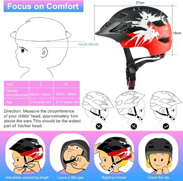 Дитячий велошолом RaMokey, велошолом з підсвічуванням для дітей Легкий дитячий шолом з регульованим циферблатом для дівчаток і хло