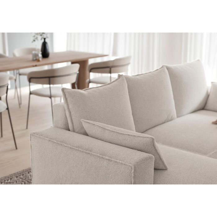 Кутовий диван з функцією сну Tobi 246x145 см - Диван - Диван з ящиком для зберігання - Кутовий диван - L-подібний - Диван-ліжко - Диван-ліжко з ящиком для зберігання - Універсальний (Centaur 01 Бежевий)