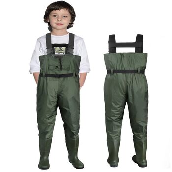 Дитячі водонепроникні вейдерси з гумовими чобітьми Croch ідеально підходять для риболовлі та активного відпочинку 35W