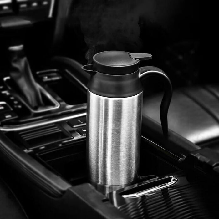 Автомобільний чайник з нержавіючої сталі 12 В, 750 мл Дорожній чайник Чайник для кемпінгу Прикурювач, портативний дорожній чайник