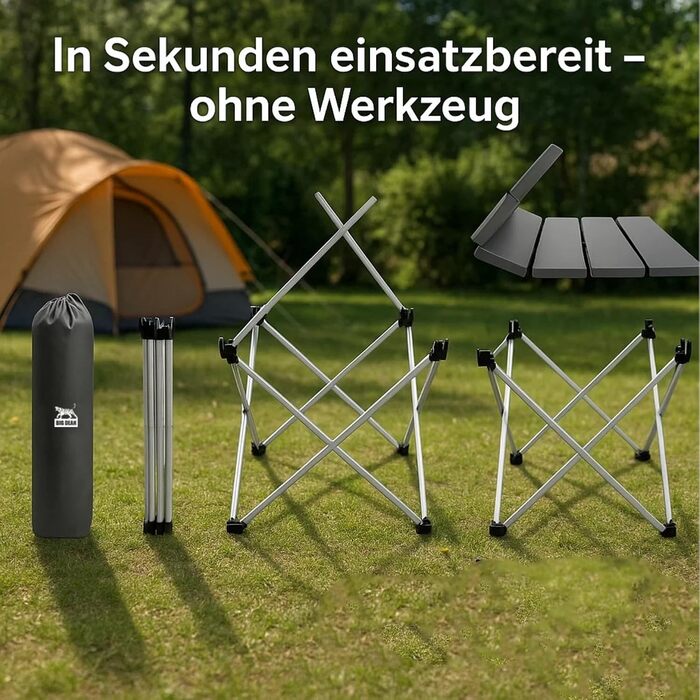 Маленький розкладний кемпінговий столик BigDean, надлегкий, маленький розкладний столик - маленький кемпінговий столик, маленький розкладний кемпінговий столик