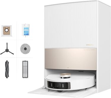 Робот-пилосос з набором аксесуарів, вакуумний робот з функцією миття підлоги 7000 Па, технологія MopExtend, підйомні швабри, AI Ac