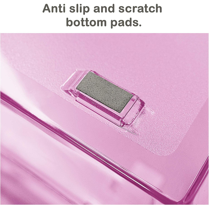 Лоток для листів Acrimet Facility з 3 рівнями та фронтальним завантаженням, лоток для листів/A4, настільний органайзер для файлів, пластик (колір кристально-рожевий)