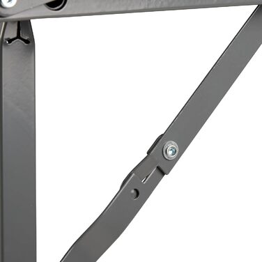 Розкладний садовий стіл Relaxdays, пластик, сталь, 8 місць, сірий Кемпінговий стіл, ширина 166 - 215 см, водонепроникний