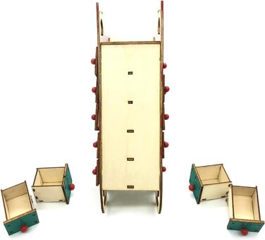 Різдвяні сани ялинка дерев"яний адвент-календар Guaber