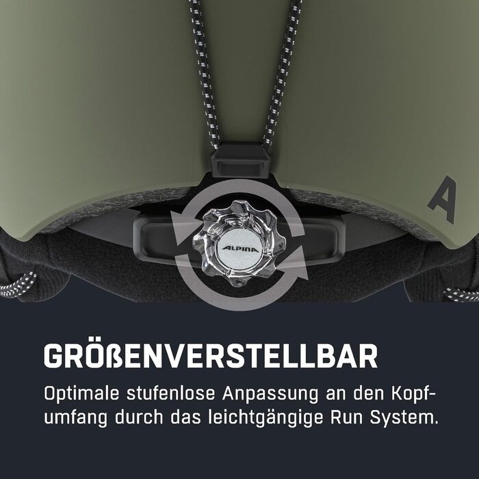 Високоякісний та легкий лижний шолом для дорослих, оптимальна амортизація, інтелектуальна система вентиляції та зігрівальний грілка для шиї Plus Olive Matt M (54-58 см)