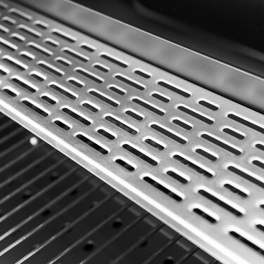 Сталевий вугільний гриль з міцними колесами, подвійним грилем, термометром та регулюванням висоти решітки, вугільний гриль з бічними поличками