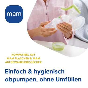 Подвійний молоковідсмоктувач MAM 2в1, гнучке використання як ручний молоковідсмоктувач або електричний молоковідсмоктувач, а також