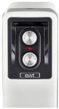 Допоміжний обігрівач для великих приміщень, включаючи 3 режими нагріву, мобільний завдяки колесам та заглибленим ручкам, обігрівач з ребристою конструкцією для рівномірного нагрівання, 2500 Вт, білий, 25M