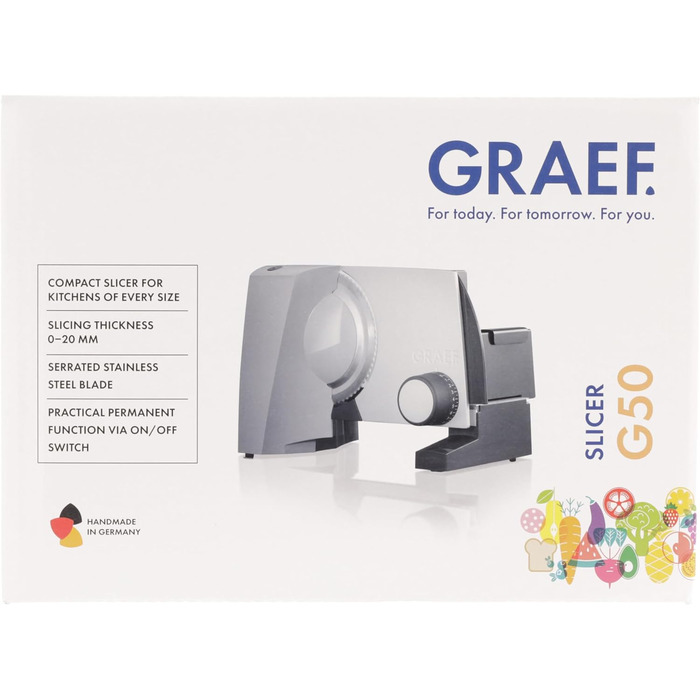 Слайсер для їжі GRAEF G52 Сірий (матовий)