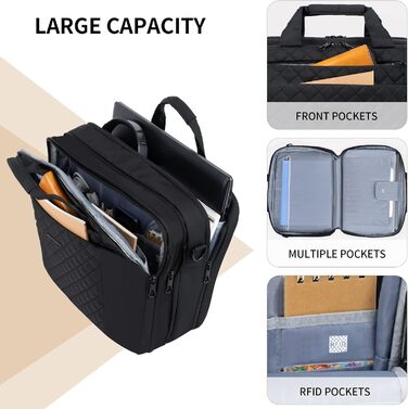 Сумка для ноутбука 17 дюймів Жіноча сумка для ноутбука Портфель Сумка для планшета Сумка на плече Сумка на плече Водовідштовхуваль