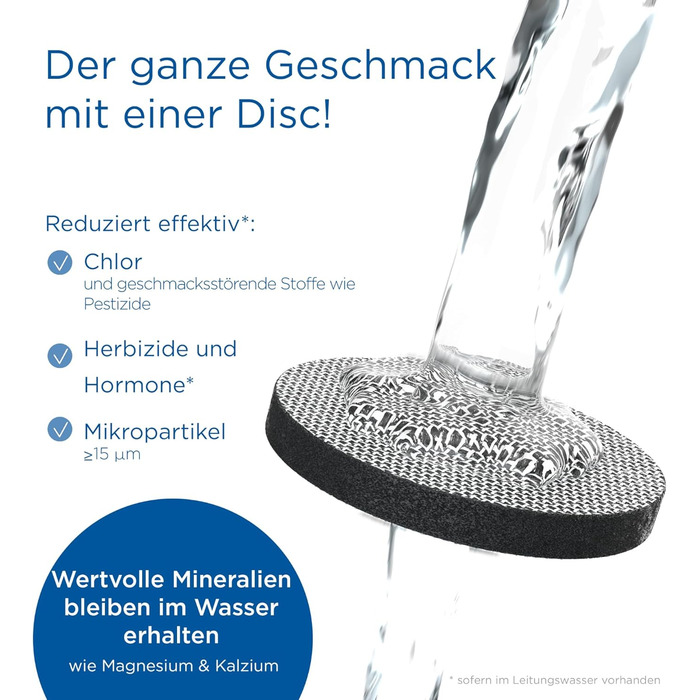 Глек для фільтра для води BRITA, білий (1,3 л), включаючи 1 фільтр для води MicroDisc - стильний, багаторазовий глек для дому, поміщається в дверцята холодильника, зменшує PFAS, хлор, мікрочастинки у водопровідній воді