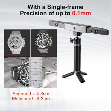 Сканер Revopoint Range, точність сканування 0,1 мм, швидкість сканування 18 кадрів в секунду, одна область сканування 360 мм x 650