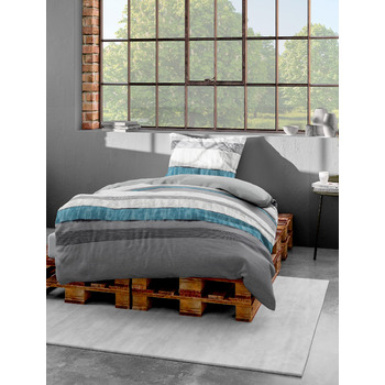 Постільна білизна Bierbaum 6472, сатин Mako, дизайн Німеччини, срібло 09, 135x200 80x80 см Срібло 135 x 200 см Односпальне