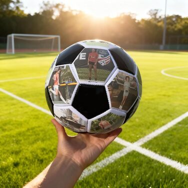 Персоналізований футбольний м&39яч з фото, іменем, текстом, логотипом. Індивідуальний футбольний подарунок. Персоналізований подарунок на день народження. Персоналізовані подарунки для хлопчиків, дівчаток, татів, футбольних уболівальників, синів та дочок.