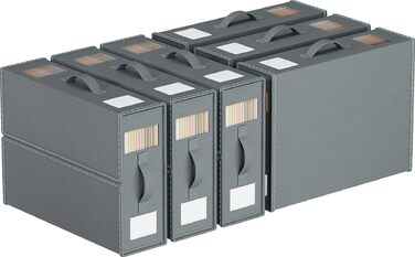 Органайзер для зберігання постільної білизни на 6 предметів, складна сумка для зберігання простирадл, можна використовувати в шафах, під ліжками та шухлядах, коробка для зберігання простирадл та одягу, темно-сірий, 6 предметів