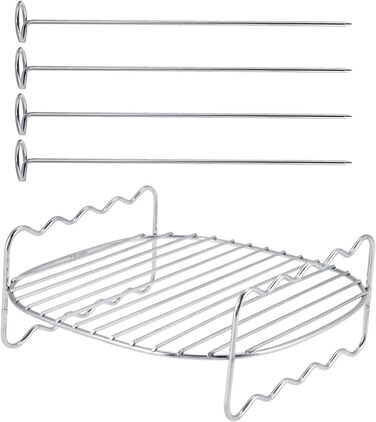 Стійка для фритюрниці Ninja, шампури Деко для випікання для штабельованої фритюрниці Cosori 3.8 л Заміна решітки для барбекю двошарова