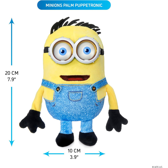 Інтерактивна іграшка-рукавичка WOW STUFF Minions Palm Puppetronic Генрі 40 звуків та дій Очі, що блимають, та рухомий рот Сумісний з міньйонами Джеймсом та Діком Для фанатів від 6 років