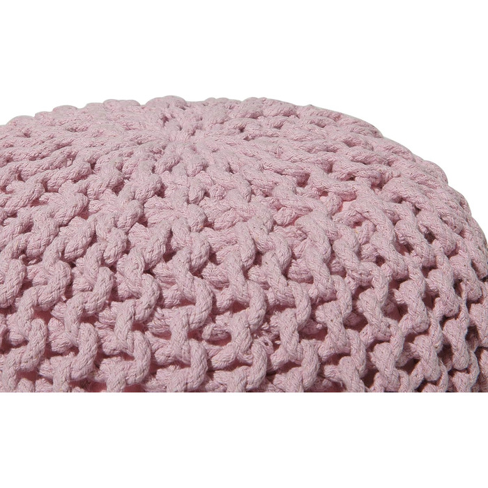 Модний пуф Beliani з рожевої бавовни 40x25 см Conrad