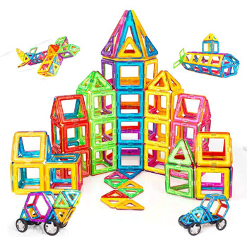 Магнітні ігри на подарунок від 3 4 5 6 7 8 років Хлопчик Дівчинка Building Blocks Дитячі іграшки, 120 Pieces, Magnetic Toys Magnet