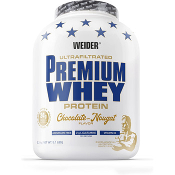 Протеїновий порошок Weider Premium Whey, Шоколадна нуга, 2,3 кг