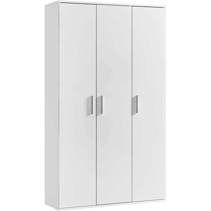 Багатофункціональна шафа з ламінованої деревини з 3 дверцятами на петлях та 6 полицями. Розміри LAP приблизно 95,6 x 167 x 33,4 см