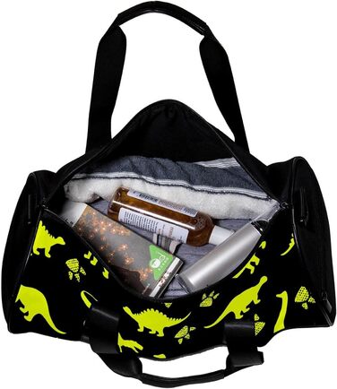 Спортивна сумка, маленька дорожня сумка, сумка для йоги, барвисті динозаври та лапки тварин, фітнес-сумка для активного відпочинку, ручна поклажа