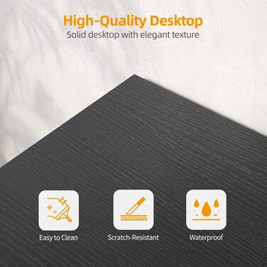 Ігровий стіл L-подібний, 100 x 70 см, Двосторонній комп'ютерний стіл з розетками та бічними кишенями, Кутовий стіл для офісу та до