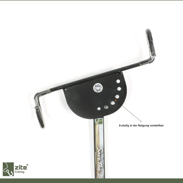Тримач для вудки Zite Металевий та регульований - Стабільна підставка для поплавкових вудок - Міцна підставка для вудки/плавучий тримач для вудки, Тримач для вудки, Тримач для вудки, Рибальська підставка