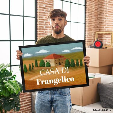 Килимок для дверей Casa Di Toskana - персоналізований з вашим прізвищем - для будинків відпочинку в Італії, літніх канікул, літнього декору, італійської атмосфери, Флоренції, Сієни, подорожей, Європи, лавандових полів