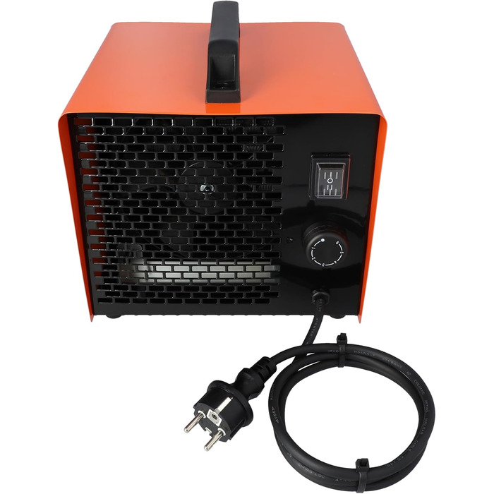 Електричний обігрівач BTEC потужністю 3000 Вт - Керамічні нагрівальні елементи - 2 режими нагріву - Захист від замерзання - Ідеально підходить для будівельних майданчиків, майстерень, гаражів - Радіаційний обігрівач - Обігрівач 3 кВт / 3000 Вт