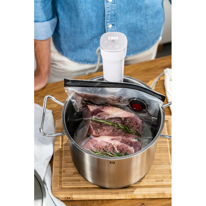 Паличка ENFINIGY sous-vide, плита sous-vide з інтуїтивно зрозумілим сенсорним дисплеєм, точним налаштуванням температури та стабільністю високої температури, білий, 1009634
