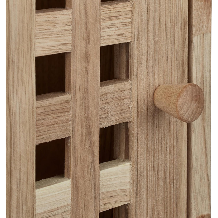 Настінна шафа Relaxdays, горіх, 2 відділення, магнітна застібка, підвісна шафа для ванної кімнати, кухні, ВШХ 42 x 42 x 18 см, натуральний колір, горіхове дерево