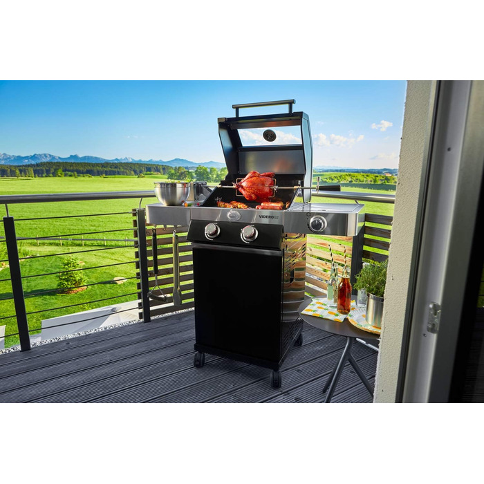 Шампур RSLE преміум-класу, високоякісний шампур для барбекю-станцій RSLE для VIDERO G2/G3, MAGNUM G3 і чайника-гриль 1 F60 з кільц