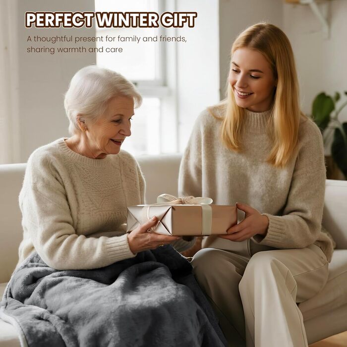 Електрична ковдра з підігрівом XXL 200x180 см, з автоматичним вимкненням, 6 режимів нагріву, для ліжка та дивана, із захистом від перегріву, можна прати 200180 см