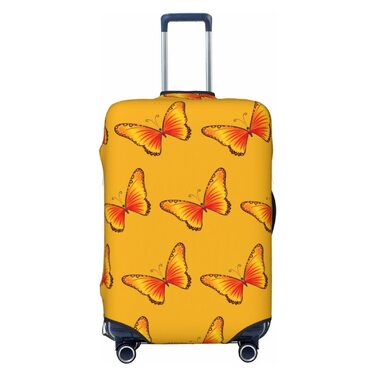 Чохол для валізи Чарівний метелик еластичний, що прається, захист для подорожей та роботи (для валіз розміром 45,7 - 81,3 см), чорний, середній розмір