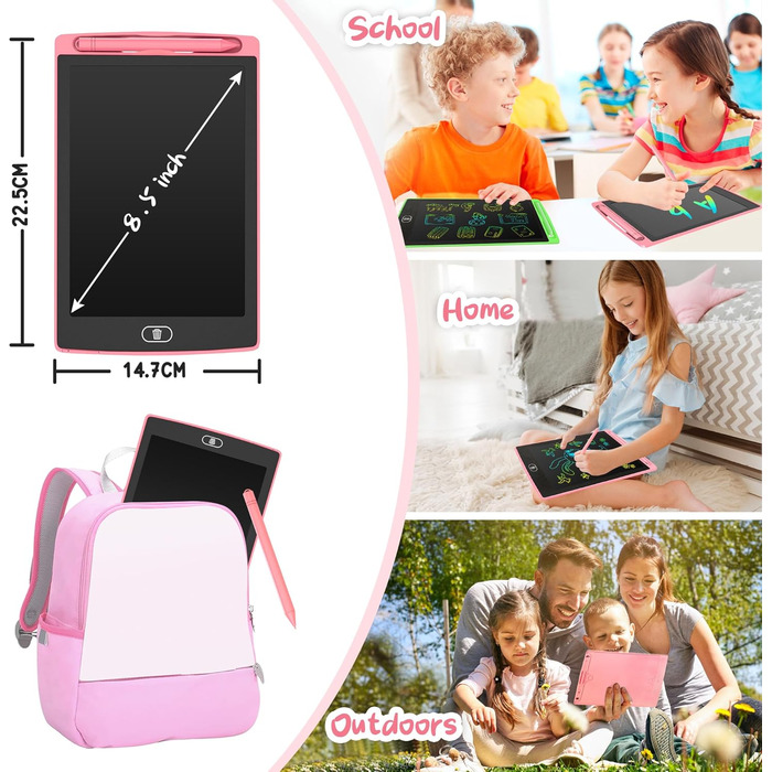 РК-планшет для письма, іграшка для дітей 8,5 дюймів, 2 упаковки дошки для малювання, РК-дошка для письма для дітей, іграшки для ді