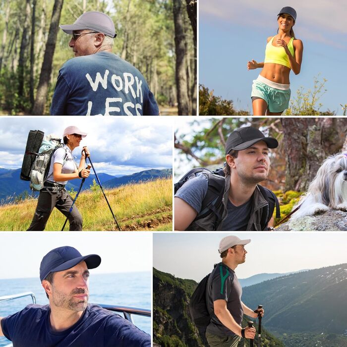 Бейсболка iBasingo з м'якими полями Легка дихаюча швидковисихаюча спортивна шапка для бігу на відкритому повітрі UPF50 для чоловік