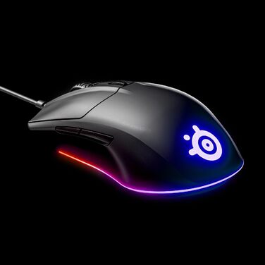 Ігрова миша SteelSeries Rival 3 - оптичний сенсор TrueMove Core з 8500 CPI - 6 програмованих кнопок - USB - роздільні кнопки запус