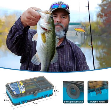 Набір рибальських снастей та приманок THKFISH із 153 предметів, рибальський набір, коробка для рибальських снастей, коробка для наживки з рибальськими аксесуарами, приманками, гачками, грузилами та спінінговими приманками, рибальський набір із 153 предмет