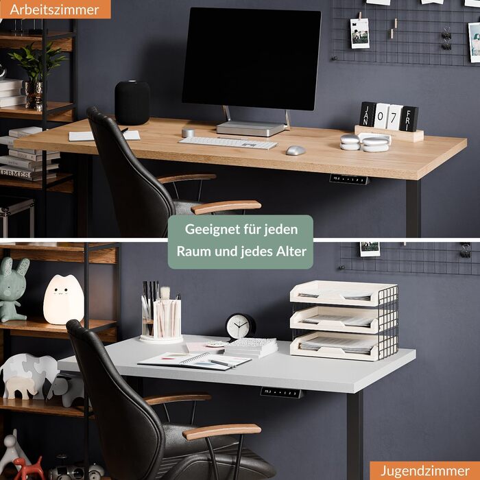 Електричний каркас столу Planetmbel з регульованою висотою та функцією пам&39яті, вантажопідйомність до 80 кг, чорний