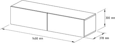Меблі для передпокою Planetmbel Шафа для одягу Шафа для одягу Підвісна шафа 140 см золотий дуб, компактна шафа з дверцятами як міс