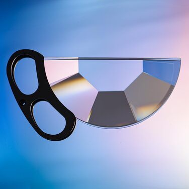 Портативний півколо-калейдоскоп Фільтр Спеціальні ефекти Фільтр обєктива камери Фільтр ефекту півкола Призма Оптична скляна призма Багаторазове заломлення Фотоаксесуари Фотореквізит (150 мм)