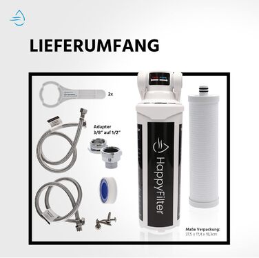 Вапняний фільтр для води HappyFilter не потрібен окремий кран стійкий дизайн більше ніяких кальцинованих кухонних приладів фільтр з активованого вугілля Система швидкої зміни дуже проста установка.