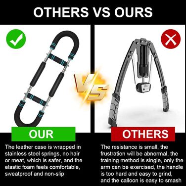 Тренажер для силових тренувань Twister Arm для чоловіків, регульований силовий еспандер Twister Bar вагою 40-100 фунтів, портативний тренажер для вправ на груди, плечі та руки з пружинним опором для силових тренувань верхньої частини тіла
