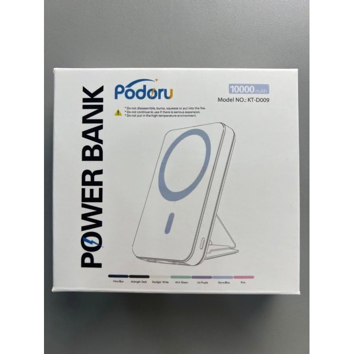 Powerbank iPhone, 10000mAh, складаний, магнітний, бездротовий, PD 22.5W Fast Charging зі світлодіодним дисплеєм